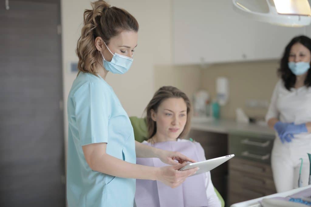 Patient in Marietta Georgia at her dental checkup
