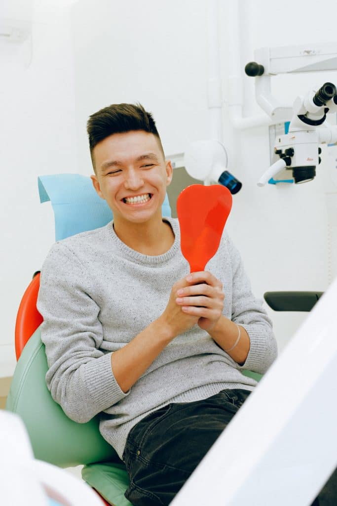 Patient in Marietta Georgia after his teeth cleaning
