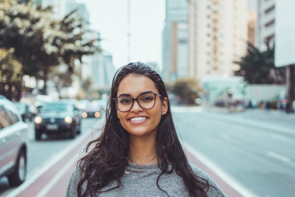 Resident in Marietta Georgia smiling in the street