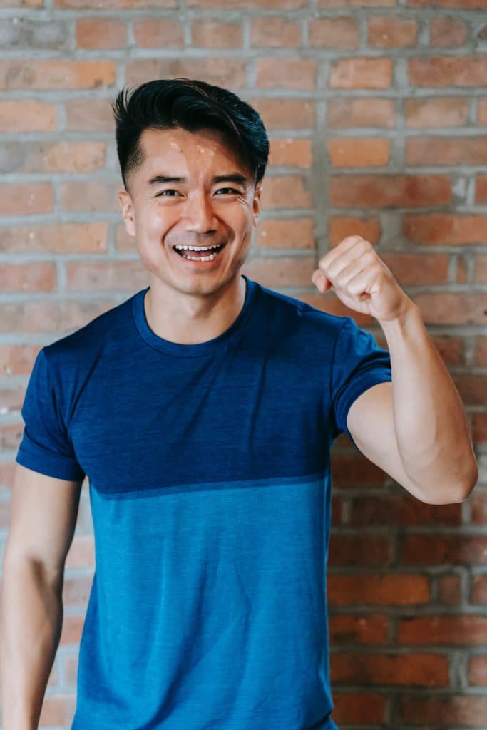 athlete with healthy smile