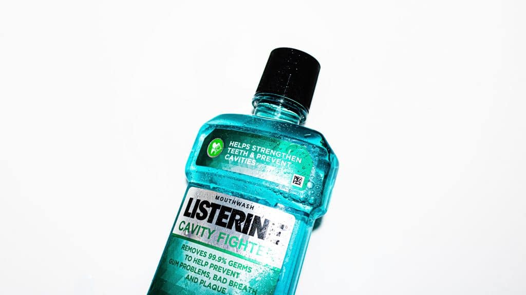 bottle of Listerine mouth wash