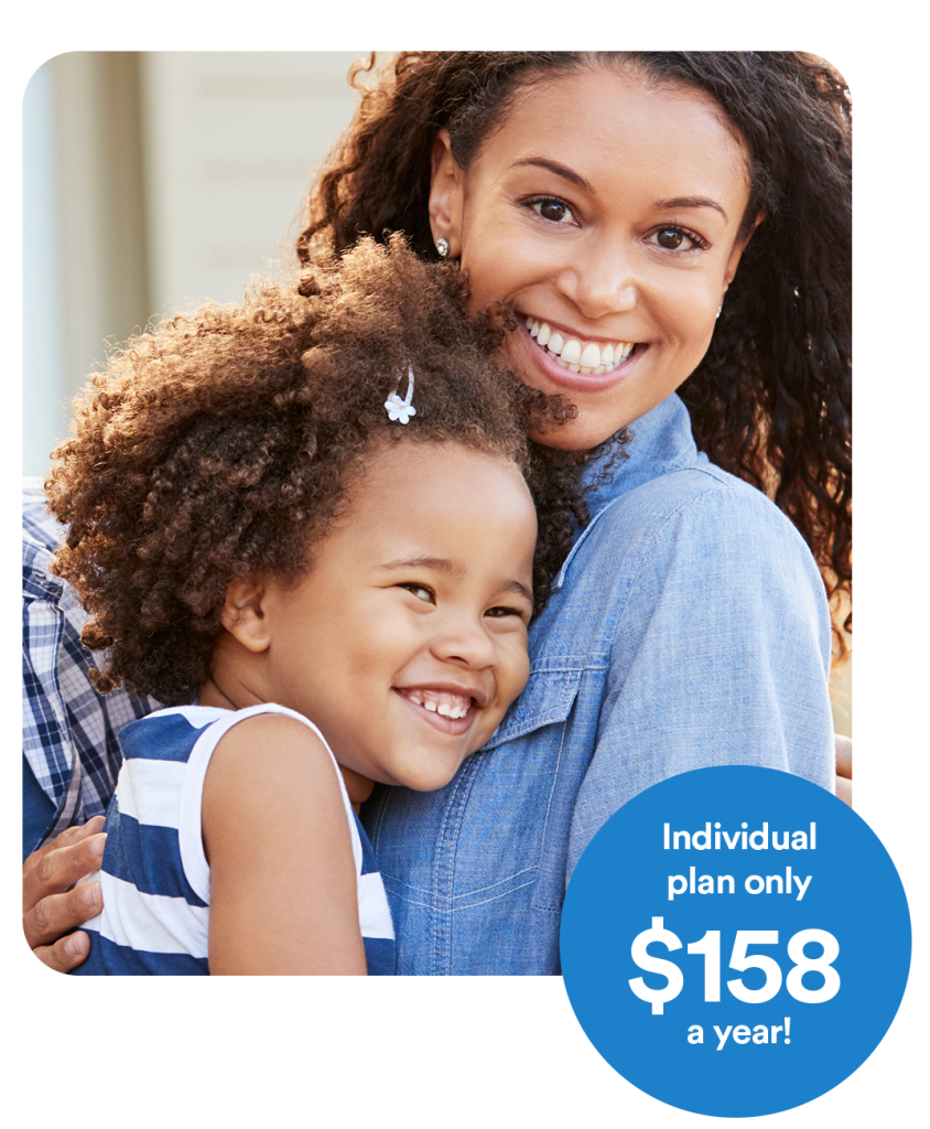 Lady smiling with child mobile