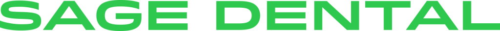 Dental implants offer SageDental SCREEN Horizontal Wordmark Green